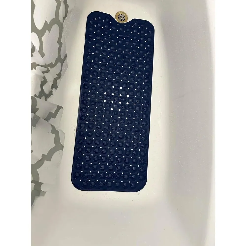 Bathtub Shower Mats Extra Long Non-Slip Bath Tub Mat 39 x 16 Inch Suction Cups